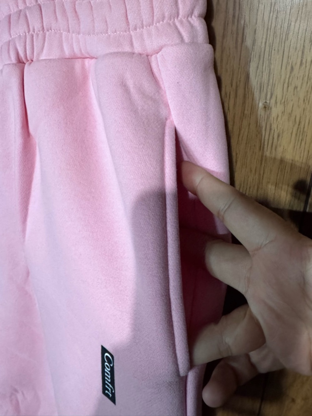 Women's Pink Wide-Leg Cozy Sweatpants - Picture 5 of 8
